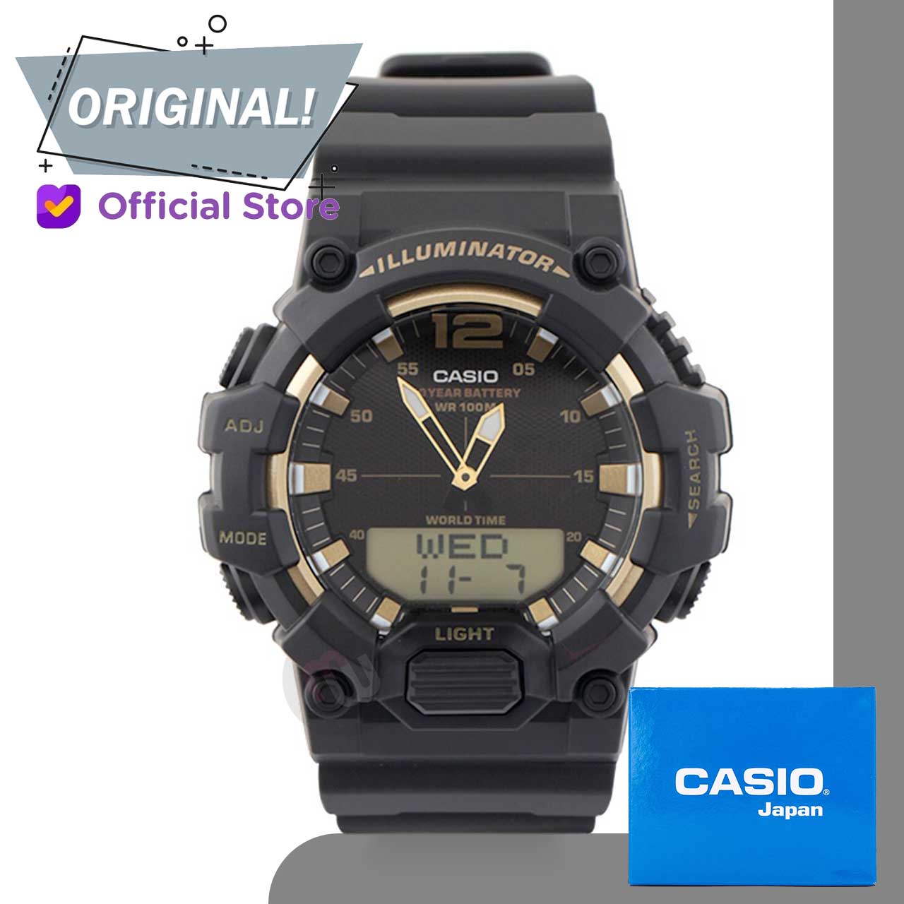 Casio HDC-700-3A3 Illuminatore analogico digitale Mens Watch 100M WR Casio HDC-700-3A3 Illuminatore analogico digitale Mens Watch 100M WR