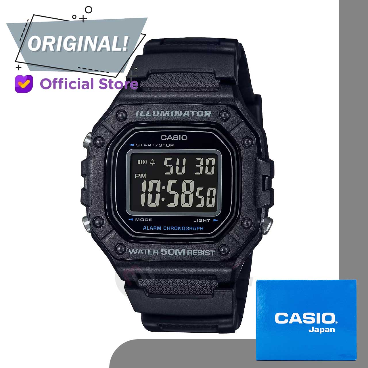 Casio W-218H-1BVDF