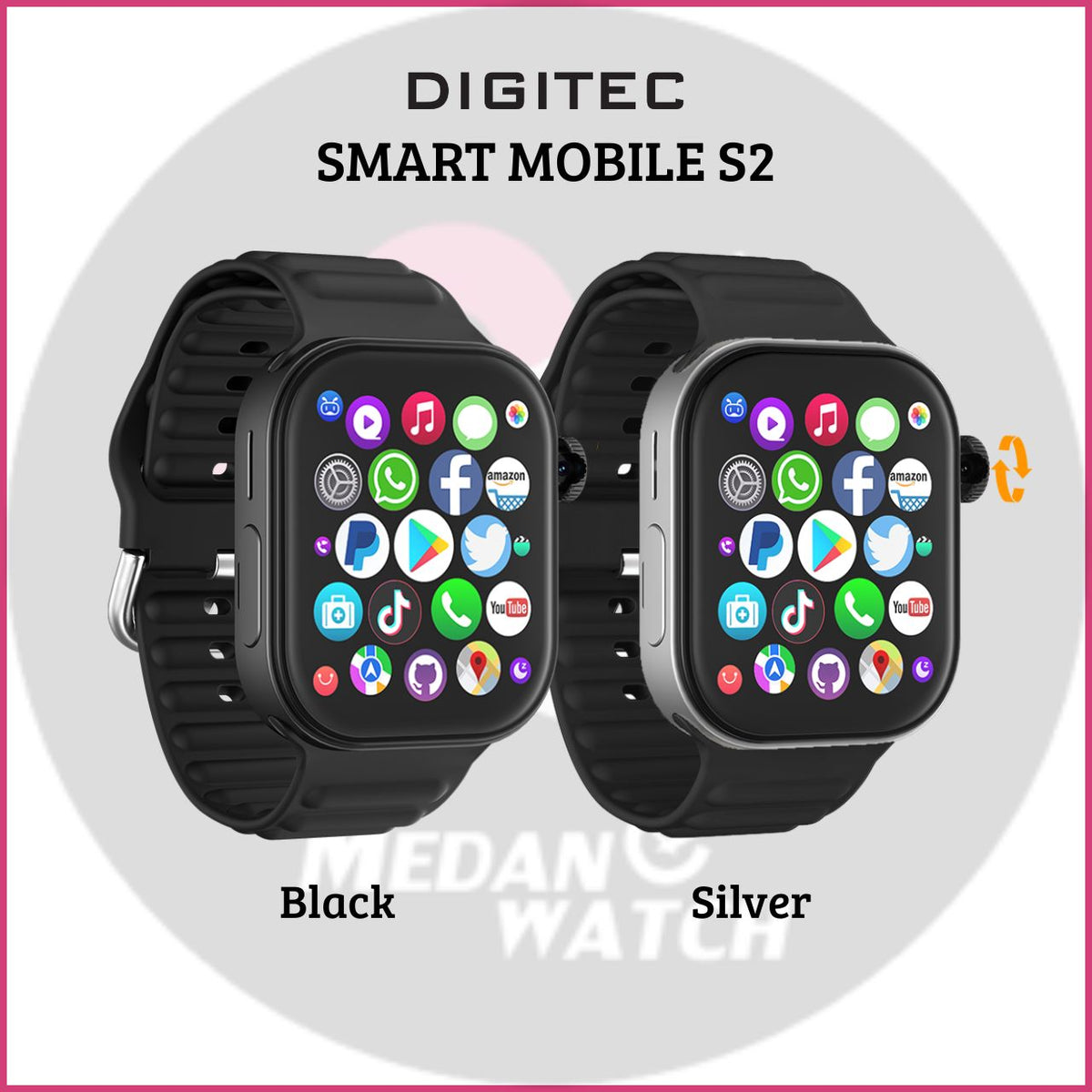 Digitec SmartWatch MOBILE BK S2