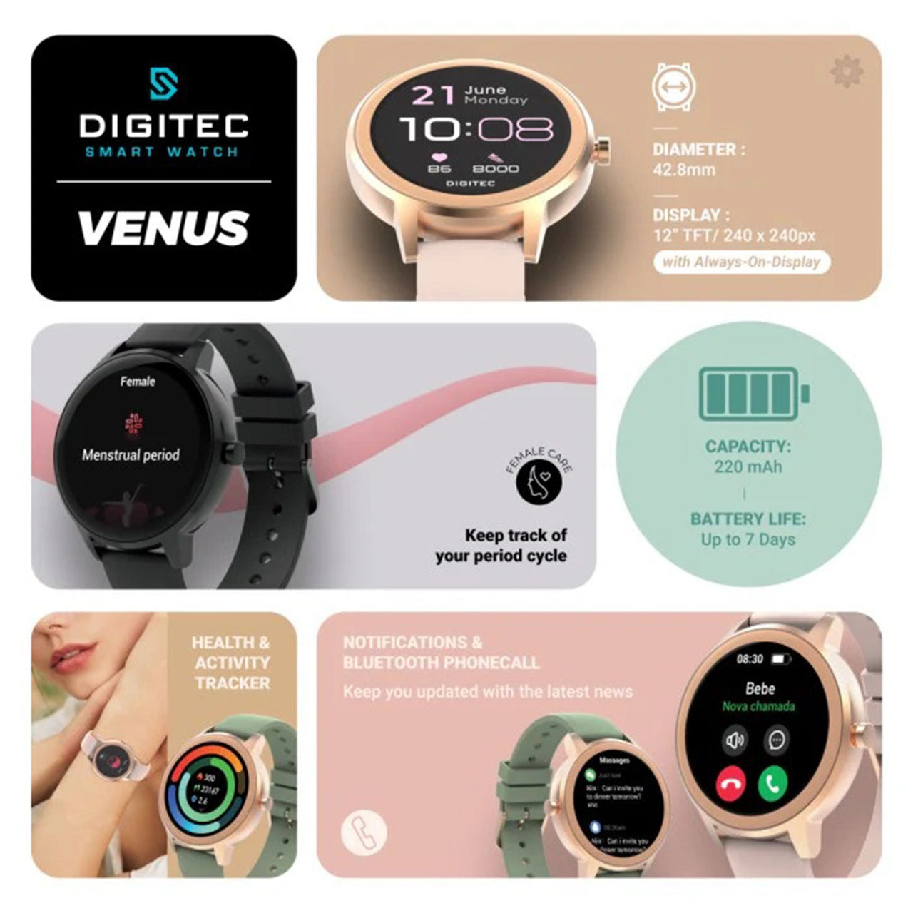 Digitec Smartwatch Venus